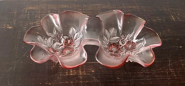 Mikasa Rosella Oblong Glass 2 Part Relish Tray, Double Bowl Candy Dish - £19.06 GBP