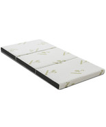 Queen 3 Inch Tri-fold Memory Foam Floor Mattress Topper Portable with Ca... - £130.97 GBP
