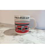 Vintage 80s Contenova &quot;A Hug Would Make My Day&quot; Mug Hearts Valentines Be... - £14.69 GBP