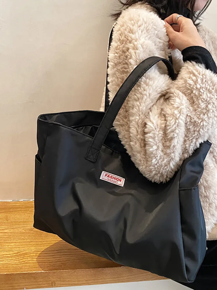 Large Handbags for Women Nylon Solid Shoulder Bags Female Messenger Bag ... - $18.62