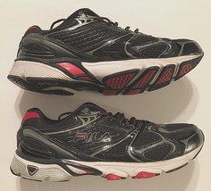 FILA Men&#39;s Black Red White 1HR18041-003 Training Low Top Running Shoes 13 - £26.90 GBP