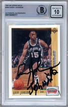 Avery Johnson San Antonio Spurs Autograph 1991 Upper Deck On-Card BGS Auto 10 - £78.62 GBP