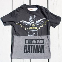 I am Batman Lego DC Super Heroes Boys Shirt Size XS (4/5) Black Short Sleeve - £5.42 GBP