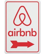 Airbnb Right Arrow Sign 12x8 Inch Tin Sign Garden Yard Wall Decor Rental - $23.64 CAD