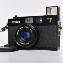 Vintage 1978 Canon A35F 35mm Rangefinder Film Camera Point &amp; Shoot RARE ... - $88.78