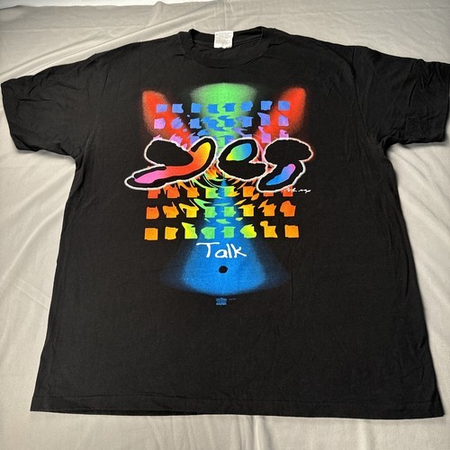 Vintage Yes Concert Tour Talk 1994 T-shirt Size XL Black Excellent Condi... - $100.99