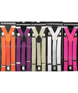 Mens/Womens Clip-on Braces Elastic Y-shape adjustable Suspender Pick One... - $3.49