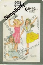 Simplicity 9938 GIRLS Size 14 Cinderella Sundress Jacket Pattern 1981 VTG UNCUT - £17.90 GBP
