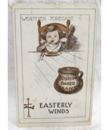 1910 Comic Postcard Roth Clangley Weather Forecast Easterly Winds Kid Ea... - $2.96