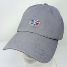 Vineyard Vines American Flag Whale Logo Fourth of July Gray Baseball Cap... - $14.95