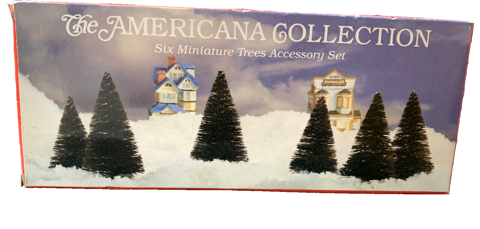 Liberty Falls Village Accessory ~ 6 Miniature Trees Set ~ 1994 #AH49 - $14.73