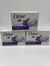 (3) Dove Beauty Bar Soap Relaxing Lavender Oil &amp; Chamomile Moisturizer 3... - £6.94 GBP