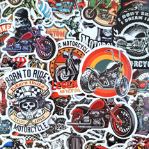 50 PCS Motorcycle Sticker Pack, Helmet Motorcycle stickers, Motorbike Decals - £10.67 GBP