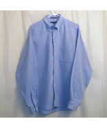 Tommy Hilfiger Dress Shirt Men&#39;s 16 1/2 36-37 Large Blue White - £3.88 GBP