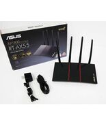 ASUS RT-AX55 AX1800 Dual Band WiFi 6 Extendable Router - $62.10 CAD