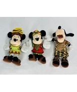 3 x 9” Walt Disney World Theme Park African Dressed Goofy Mickey Minnie ... - $471.58 MXN