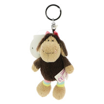 NICI Sheep Jolly Coco Brown Stuffed Animal Beanbag Key Chain 4 inches - £9.19 GBP