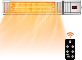 Outdoor/Indoor Wall-Mounted Infrared Heater With 24 Hour Timer, 1500W Electric - $194.92