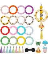 ZIFTY Silicone Beads for Keychain Making Kit 16 Pcs Silicone Beadable O ... - $20.99