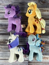 My Little Pony MLP Lot of 4 Mini Plush Twilight Applejack Rainbow Dash Rarity - £15.45 GBP