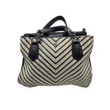Simply Vera Vera Wang Womeb&#39;s Shoulder Bag Black White Woven Chain Handles - $12.99