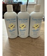 NEW 3pk Function of Beauty STRAIGHT Hair VANILLA Conditioner 11oz/ea Lim... - $27.71