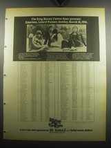 1974 The King Biscuit Flower Hour Advertisement - Emerson, Lake &amp; Palmer - £14.77 GBP