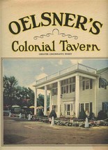 Oelsner&#39;s Colonial Tavern Menu On the Dixie Rotes 25 &amp; 42 Covington Kentucky  - £101.54 GBP