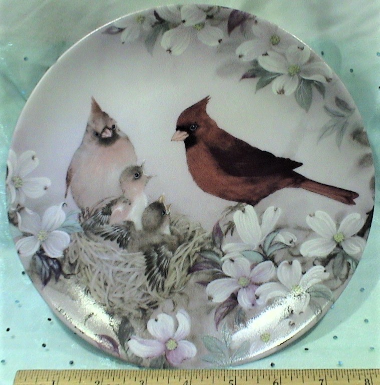 Vintage Collectible "Morning Serenade" Cardinal Decorative Plate By Lena Liu - £15.22 GBP
