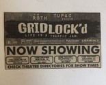 Gridlock’d Movie Print Ad Advertisement Vintage Tim Roth Tupac Shakur TPA1 - £4.65 GBP