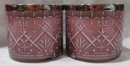 White Barn Bath &amp; Body Works 3-wick Scented Candle Set 2 Spiced Blackberry Cider - £53.91 GBP