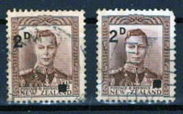 New Zealand 243 Used Overprint Shifted Down EFO with comparison ZAYIX 0324S0035 - £7.95 GBP