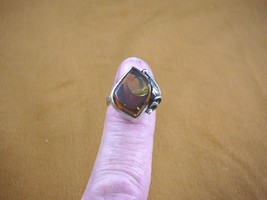 (PR-7.25-4) Orange Amber Marquise Poland .925 Sterling Silver Ring Size 7.25 - £38.01 GBP