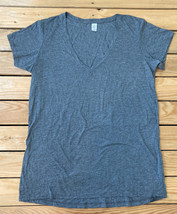 Alternative Women’s Short Sleeve V Neck T Shirt Size XL In Grey A1 - £10.60 GBP