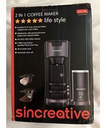 Sincreative KCM207 Single Serve Coffee Maker Cappuccino Machine w/ Milk ... - £66.84 GBP