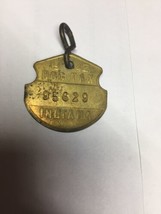 Vintage 1942 Brass Indiana Dog Tax License Tag #220187 - £14.24 GBP