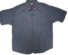 Duluth Trading Shirt Mens XXL 2XL Tall Gray Double Pocket Cotton Work Heavy - $18.80