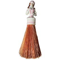 Vintage Porcelain Half Doll Whisk Broom Made in Germany  7-1/2&quot; - £14.67 GBP