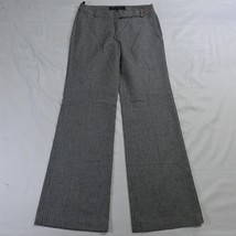 French Connection 10 Gray Stripe Flannel Wool Cashmere Wide Leg Womens Pants - £24.41 GBP