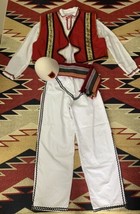 New Albanian Traditional Popular Folk Costume Suit Boys MEN-SIZE M-L Handmade - £130.41 GBP