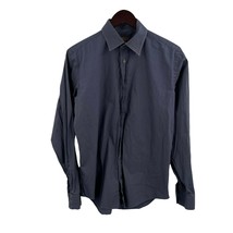 Zara Man Button Down Long Sleeve Shirt Blue Size Medium Cotton - £12.90 GBP
