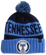 Tennessee Adult Size Striped Winter Knit Beanie Hats (Blue) - £11.95 GBP