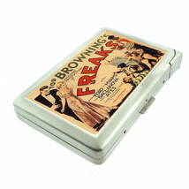 Vintage Freak Show Poster D8 100&#39;s Size Cigarette Case with Built in Lighter - £17.32 GBP