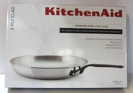 BRAND NEW KitchenAid 5-Ply Clad Stainless Steel Induction Frying Pan 12.25&quot; Fry - £67.10 GBP