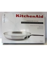 BRAND NEW KitchenAid 5-Ply Clad Stainless Steel Induction Frying Pan 12.... - £65.89 GBP