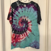 Gilden Multicolor Tie Dye Unisex T Shirt Size Large - £11.97 GBP