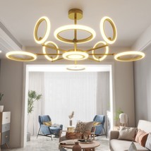 OUQI Modern Stepless Dimming 61.2&quot; Chandelier with Remote - £77.52 GBP