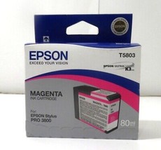 Epson STYLUS Pro 3800 MAGENTA UltraChrome K3 Ink T5803 T580300 Exp 03.20... - €121,58 EUR