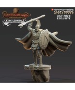3D Printed Clay Cyanide King Leonidas Greek Mythology Part 2 28 32 mm D&amp;D - €8,66 EUR+