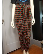 Vintage 1980 FIORUCCI Made In Italy Plaid Safety Velveteen Jeans Small P... - $444.50 CAD